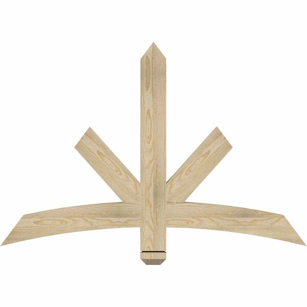Ekena Millwork Alberta Rough Sawn Timber Gable Bracket, Douglas Fir, 48"W x 32"H x 2"D x 4"F, 16/12 Pitch GBW048X32X0204ALB00RDF - main